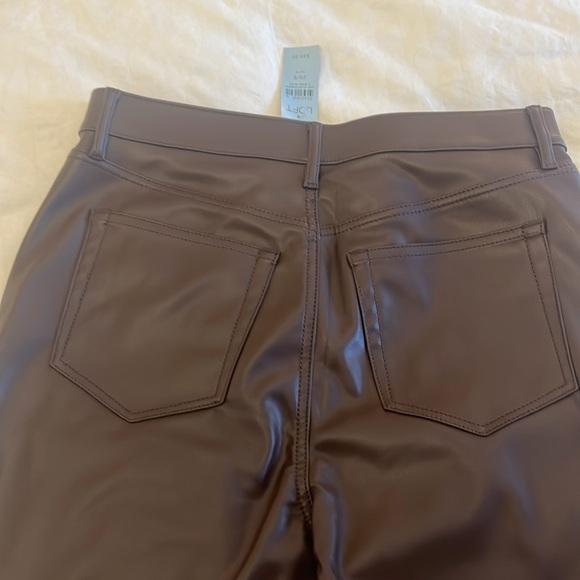 LOFT STRAIGHT LEG FAUX LEATHER PANT - Picture 3 of 5